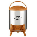 Imitation Wood and Stainless Beverage Cooler and Dispenser